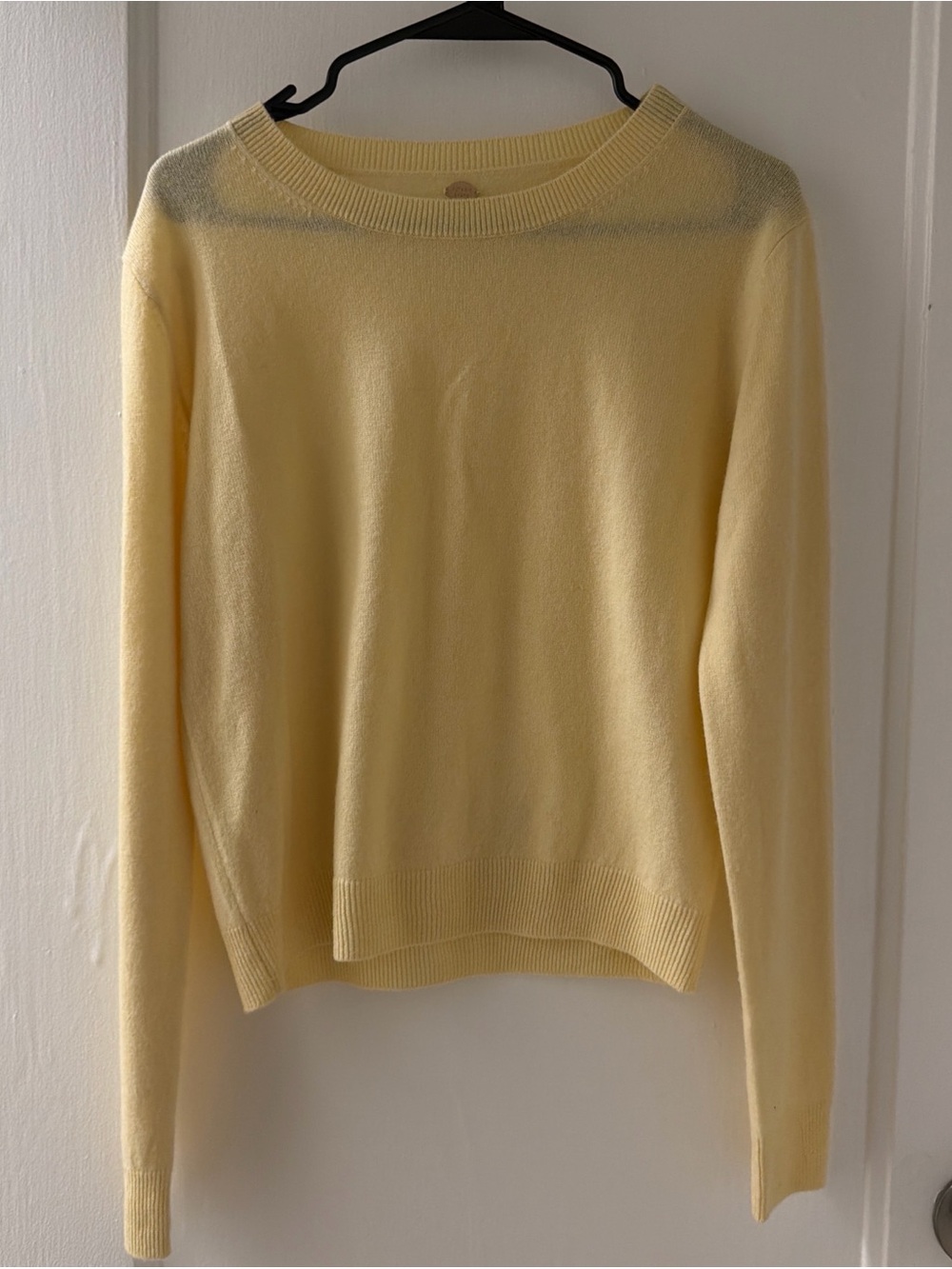 Altered Altar’d State Cashmere Crew Neck Sweater Yellow cropped sweater